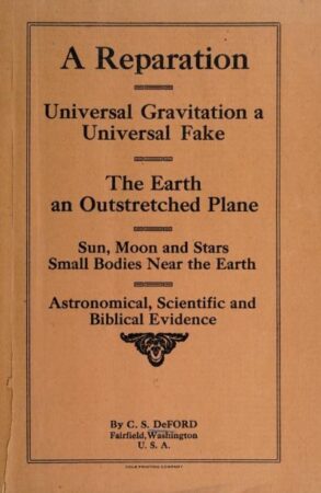 Babylon 2,Darwinism 2,Evolutionism,Genesis 2,Jehovah 2,Mars (2,North Pole,Paganism 2,The Church of God,The Devil 2,Venus 2,Zetetic