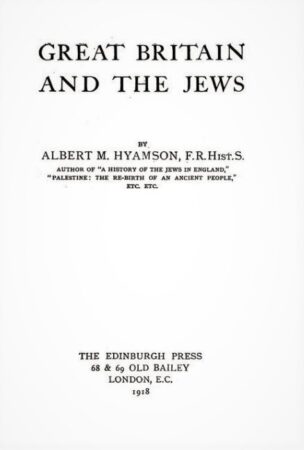 Blackmail,Egypt 4,Jewry,Judaism 3,sacrifice,Salisbury,Zionism 1