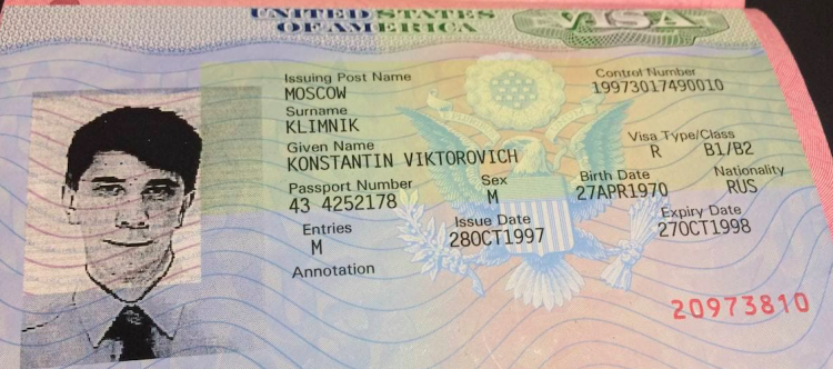 Kilimnik Visa Konstantin Kilimnik via RealClearInvestigations