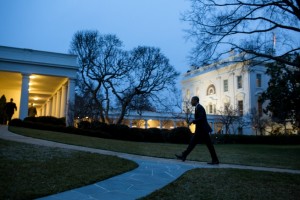 President Barack Obama returning to the White House on Jan. 17, 2013. (Official White House Photo by Pete Souza)