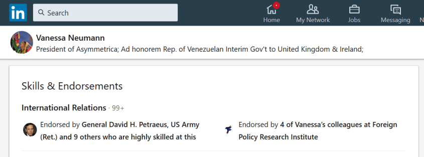 Vanessa Neumann David Petraeus LinkedIn