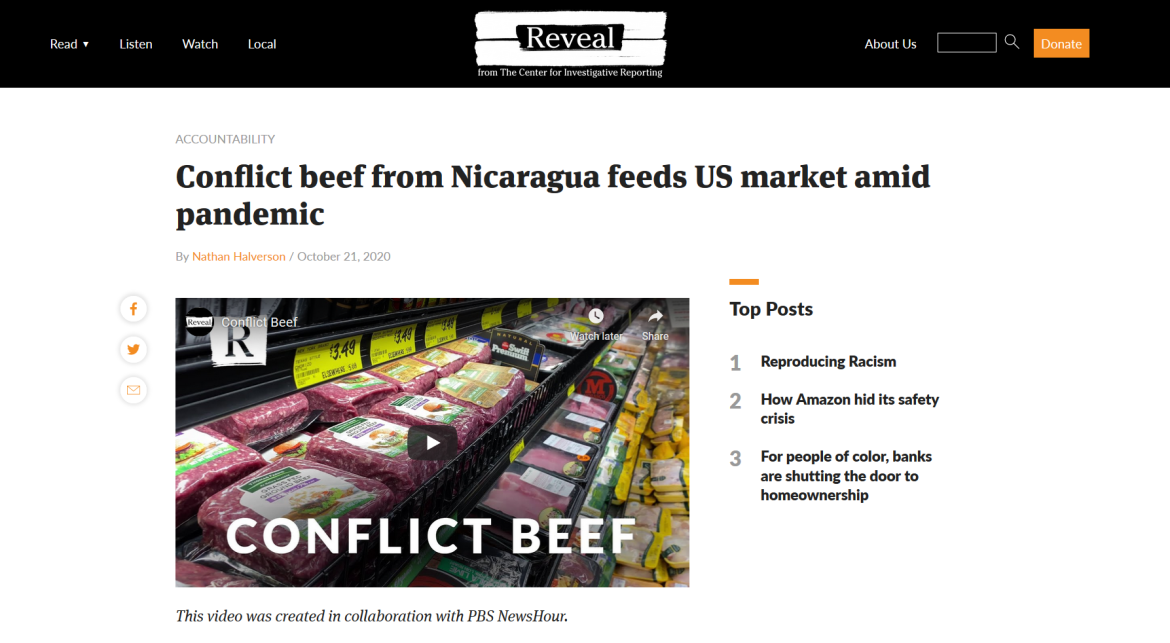 Reveal Nicaragua conflict beef