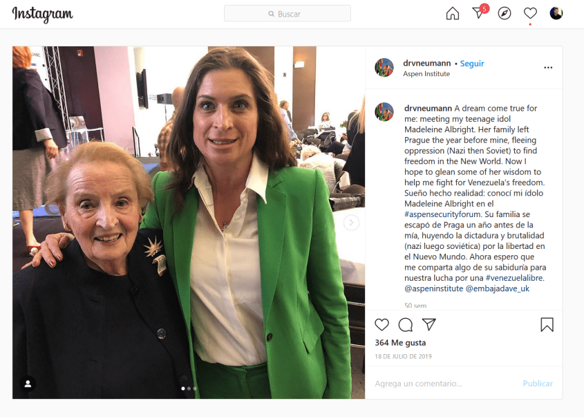 Vanessa Neumann Madeleine Albright Instagram