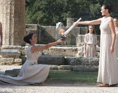 Maria Nafpliotou is playing the role of high priestess for the Lighting Ceremony of the Vancouver 2010 Olympic Torch Relay.