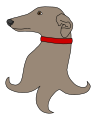 Greyhound's head erased, drawn from life