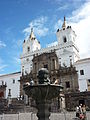 Fountain & the ( Iglesia ) Church of San Francisco Historic Center of Quito