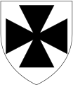Cross pattée (straight armed) in heraldry