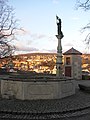 Brunnen der heldenhaften Zürcherinnen on Lindenhof hill in Zürich